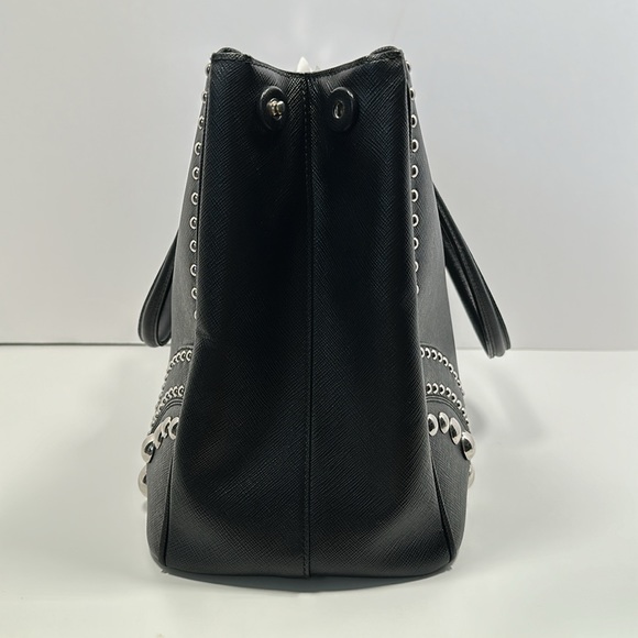RARE Authentic PRADA Studded Saffiano Leather 2 Way Tote- Large - Picture 8 of 16